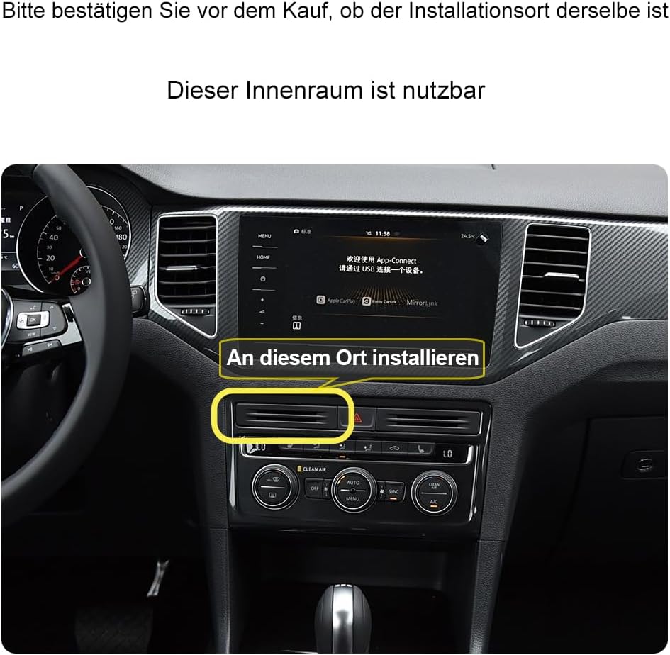 Auto Handyhalterung für Volkswagen Golf Auto Zubehör [Nur Kompatibel VW 2004-2014 Golf Plus &amp; 2014-2
