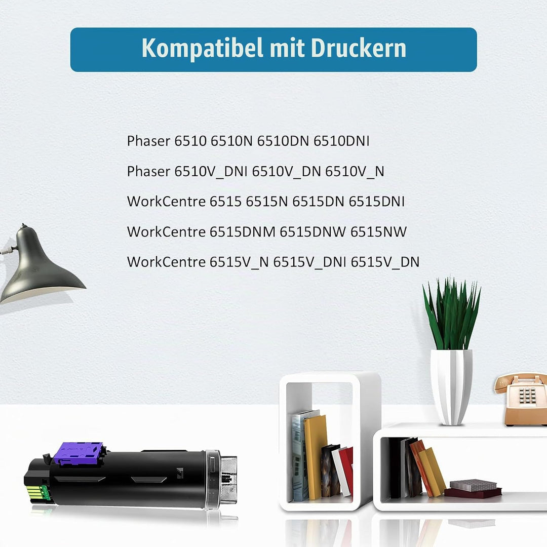 Kompatibler 6510 6515 Tonerkartusche für Xerox Phaser 6510DN 6510DNI 6510DNM 6510N WorkCentre 6515DN