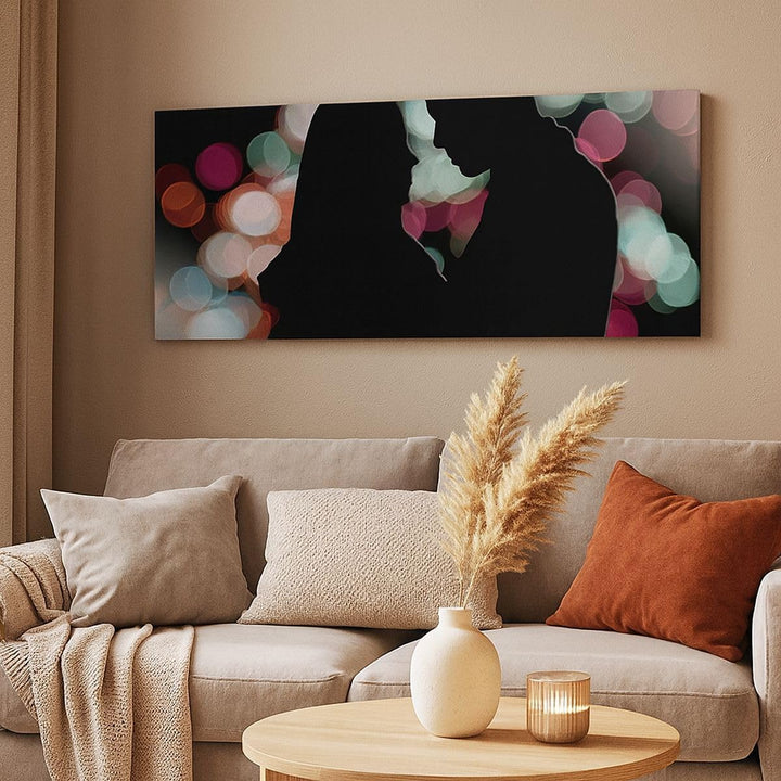 Panorama Bilder auf Leinwand Paar Liebe Beziehung Leinwandbild 90x30cm Wandbilder Dekoration Wohnzim