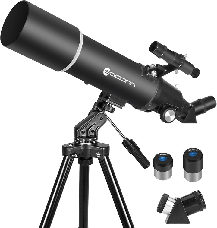 Teleskope für Erwachsene Astronomie, 80mm Aperture 600mm Refraktor Teleskop für Kinder, Anfänger, BA