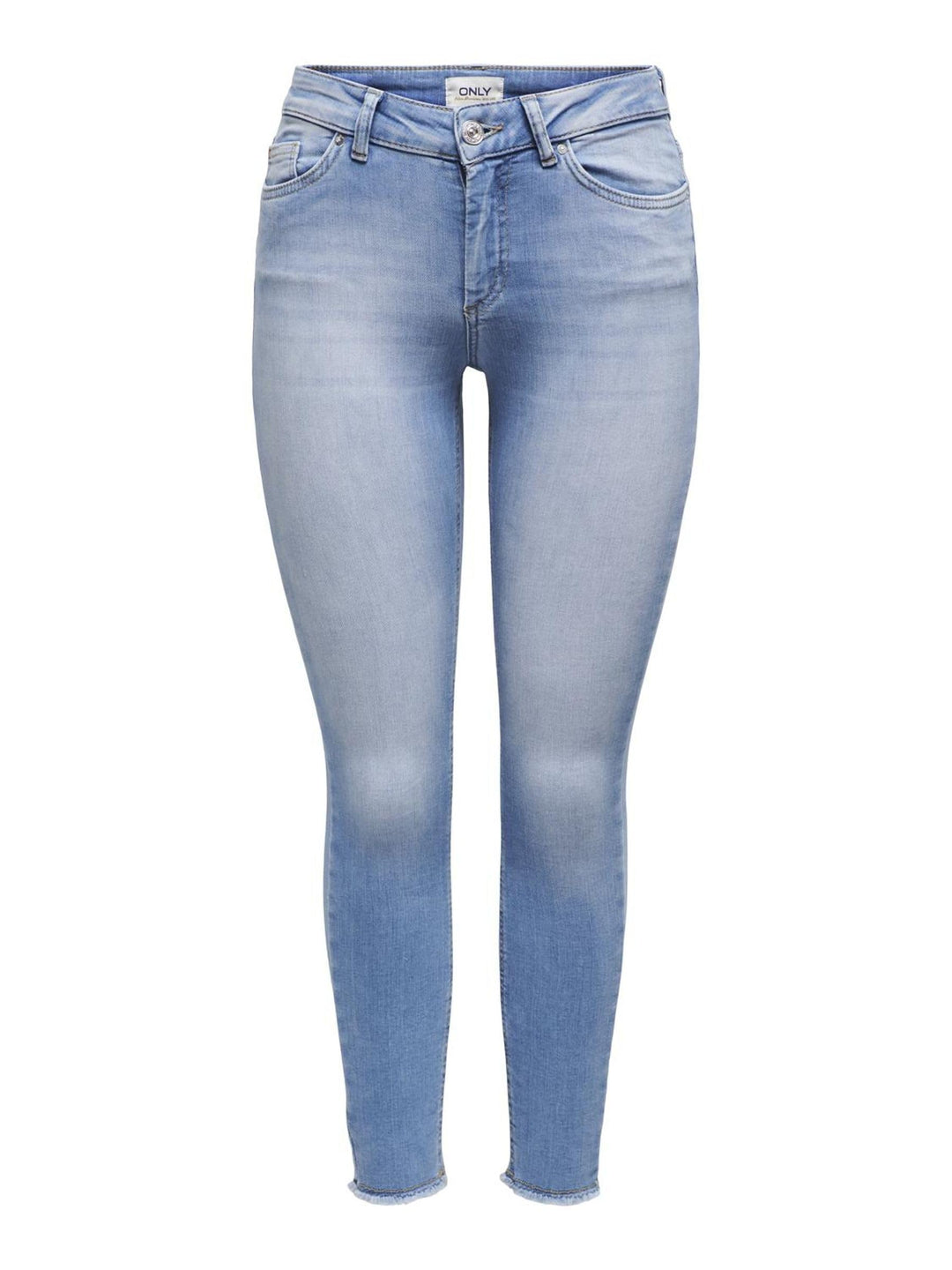 ONLY Damen ONLBLUSH Life MID SK ANK RAW REA155 15250087 XL Grau (Light Medium Blue Denim), XL Grau (