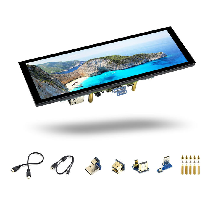 LUCKFOX 7.9-inch HDMI Touchscreen LCD Display, Waveshare 400(H) x 1280(V) Pixels IPS Screen, 60Hz Co