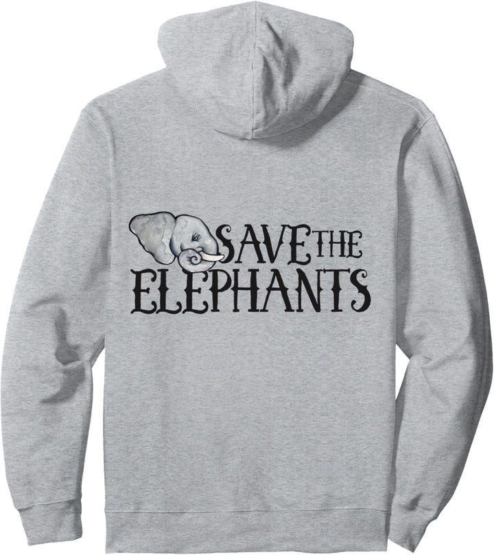 Save the Elephants Pullover Hoodie