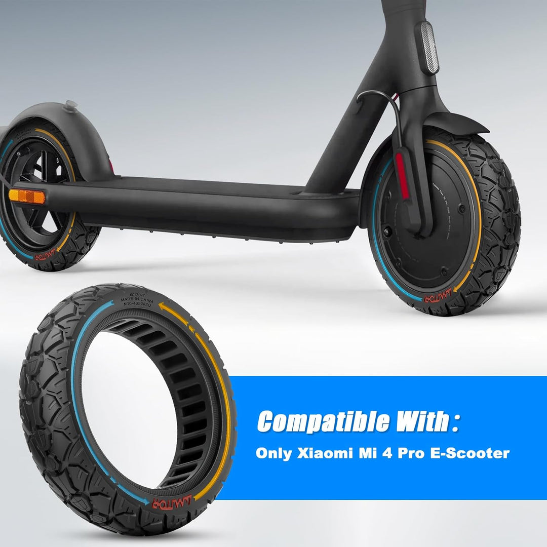 60/70-7.0 Reifen Offroad für Xiaomi 4 Pro Vollgummireifen E-Scooter (1. Gen), Abriebfeste & Pannensi