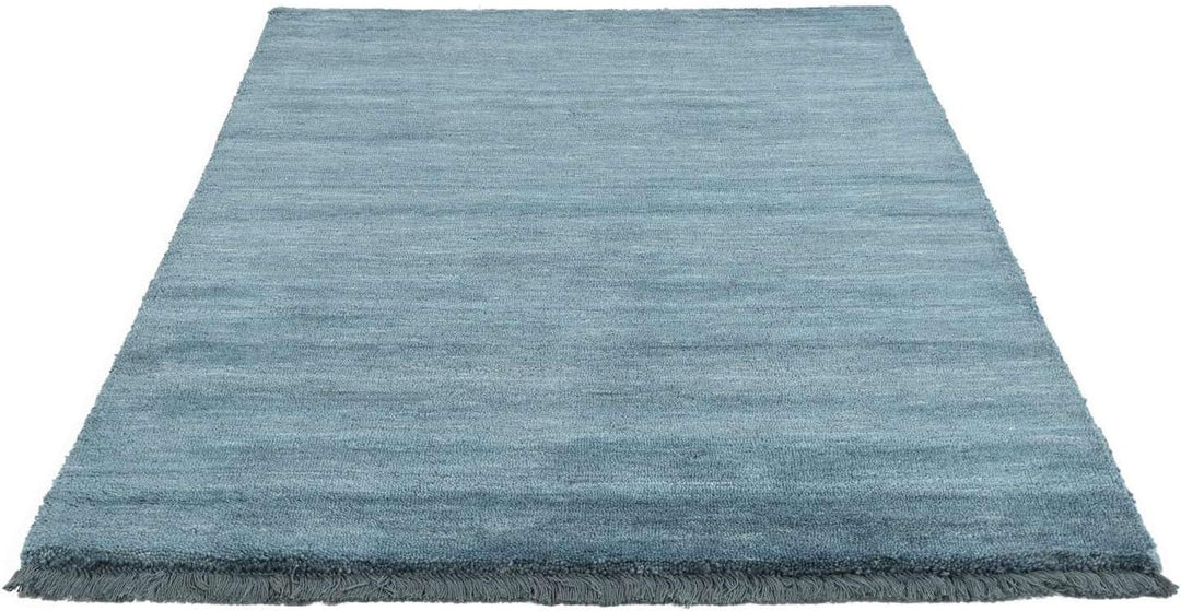 RugVista Handloom Fringes Teppich - Dunkeltürkis 80x120 80 x 120 cm (Rechteckig) Dunkel Teal, 80 x 1