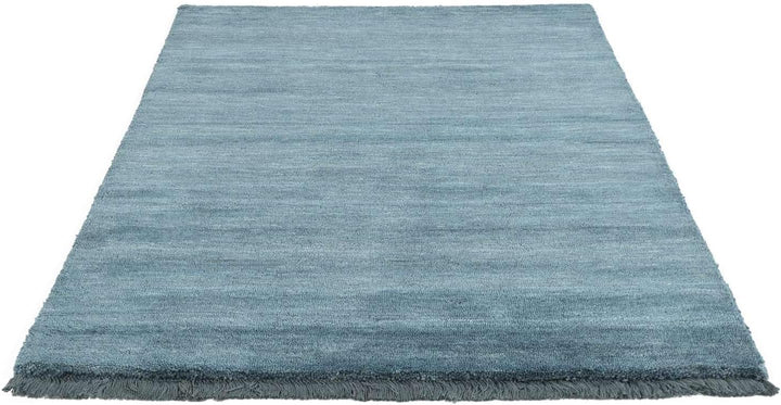 RugVista Handloom Fringes Teppich - Dunkeltürkis 80x120 80 x 120 cm (Rechteckig) Dunkel Teal, 80 x 1
