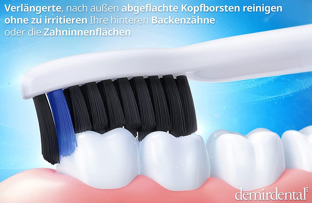 8er demirdental Ersatzbürsten passend für Philips Sonicare, Aktivkohle Aufsätze & Aufsteckbürsten, M