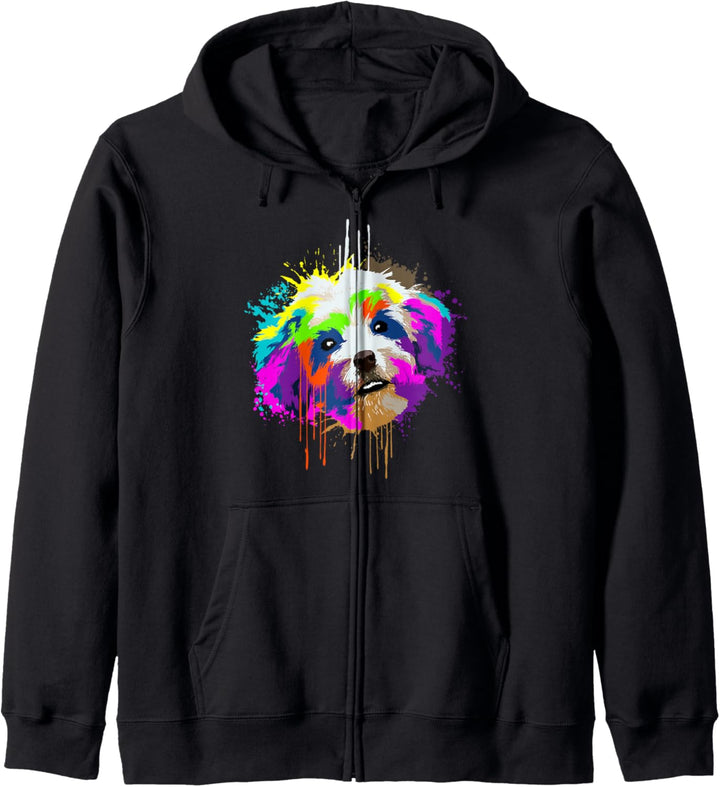 Splash Art Havaneser Hundehalter Geschenkidee Hunde Kapuzenjacke