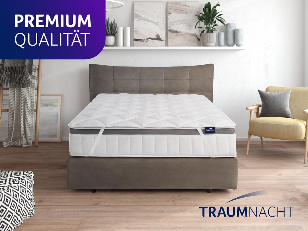 Traumnacht Komfort atmungsaktive Matratzenauflage 60x120 cm, Topper, Schoner für Matratzen bis 30 cm