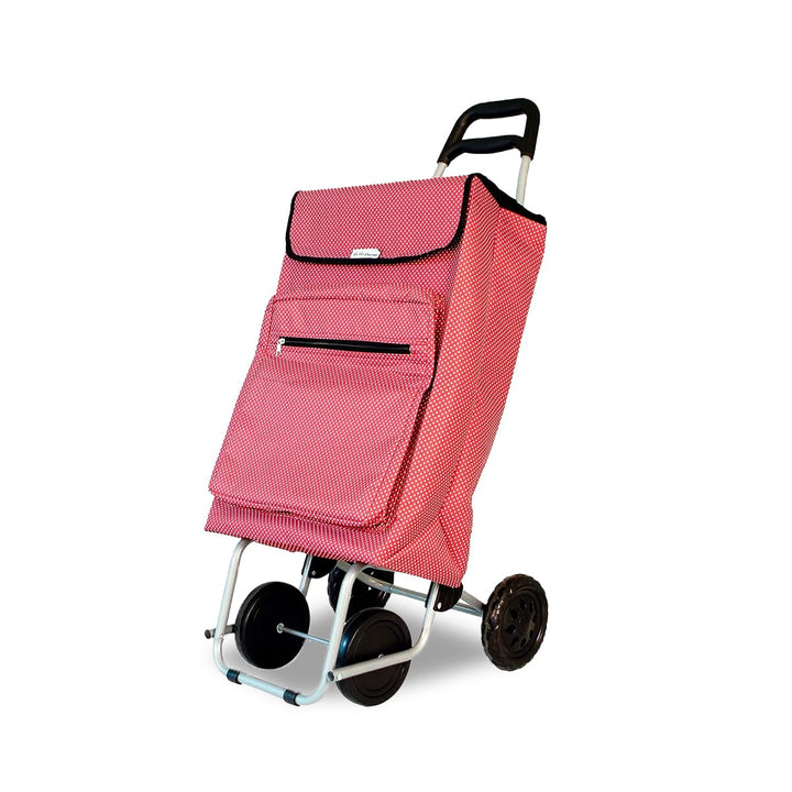 Amig - Einkaufstrolley mit 4 Rädern | Aussentasche für Tiefkühlkost | Maximale Belastung 15 kg |Kapa