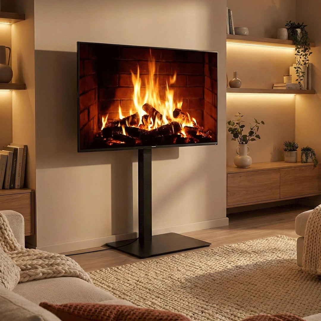 CLP TV Ständer für 55-57 Zoll VESA 100x100 bis 600x400, Stabiler universal Standfuss, Fernseher bela