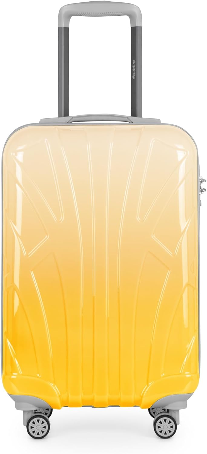 suitline - Handgepäck Hartschalen-Koffer Koffer Trolley Rollkoffer Reisekoffer, TSA, 55 cm, ca. 34 L