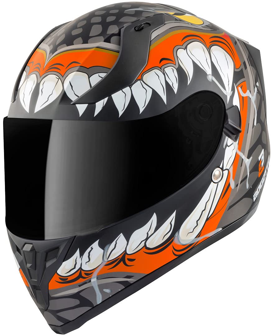 Bogotto V128 Naga Helm XL schwarz/orange, XL schwarz/orange