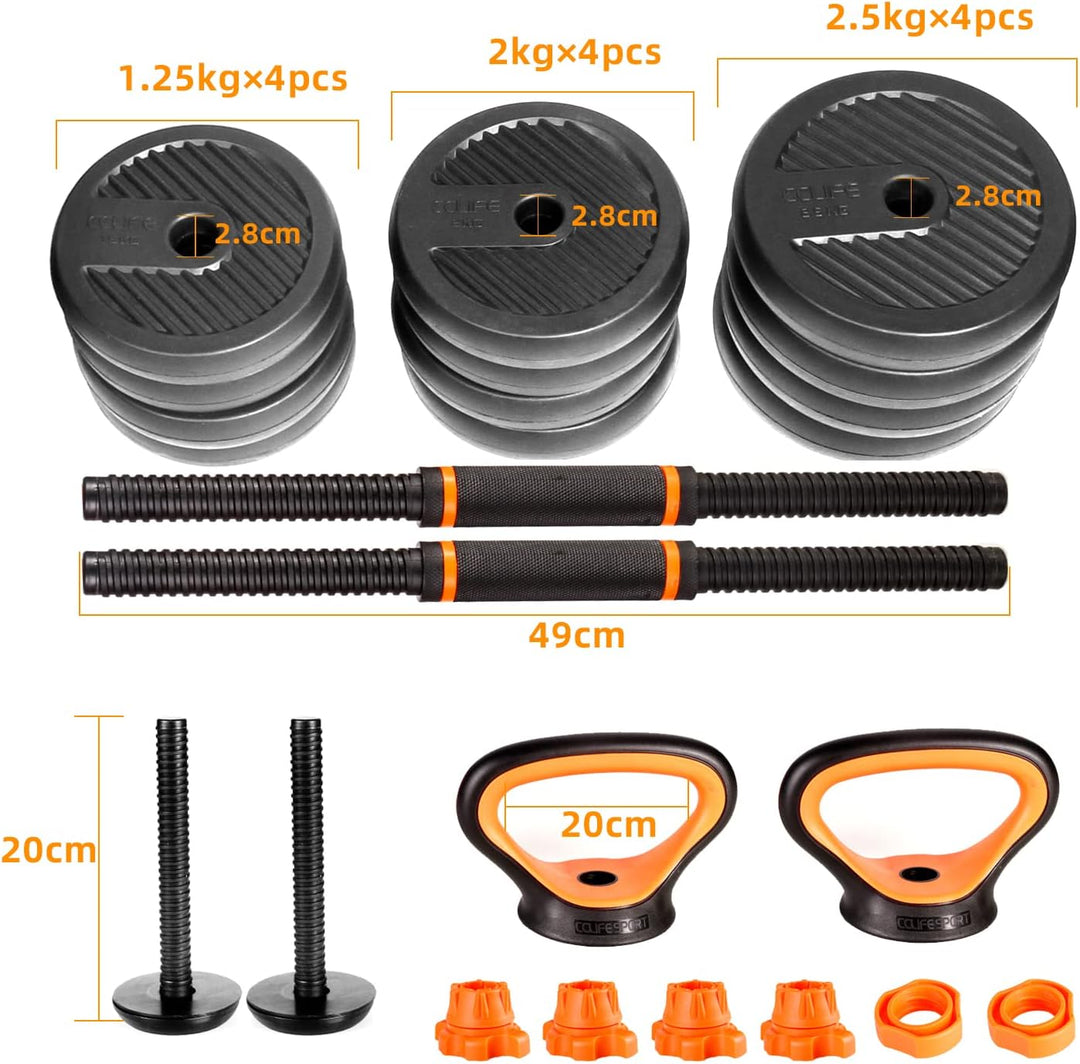 CCLIFE Hanteln Set 2er Kurzhanteln 20 30 40kg Hantelset professionell Dumbbell ohne Verbindungsstahl