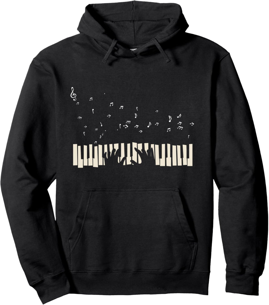 Musikmelodie Notenschlüssel Geschenk Klavier Pullover Hoodie