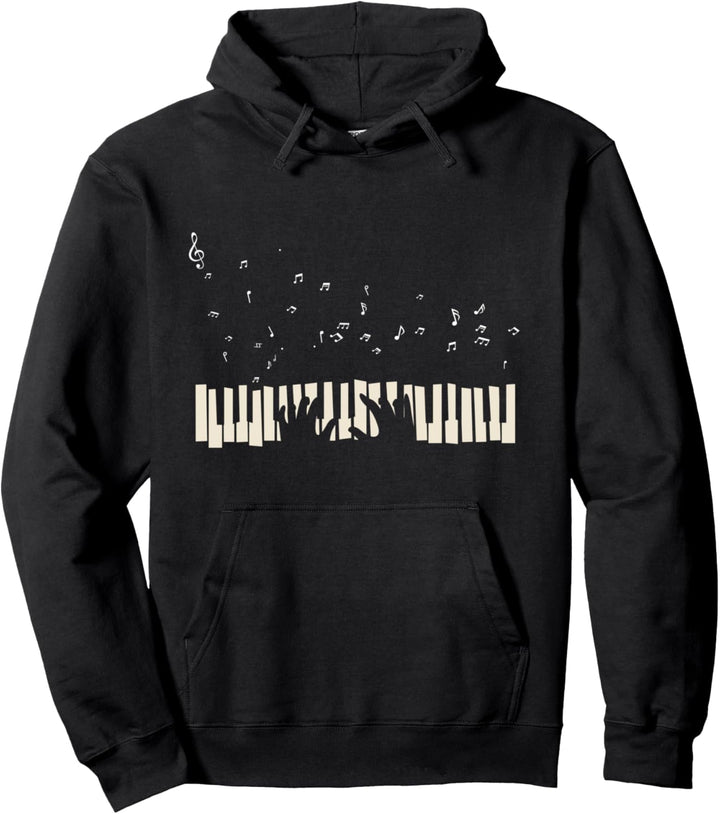 Musikmelodie Notenschlüssel Geschenk Klavier Pullover Hoodie