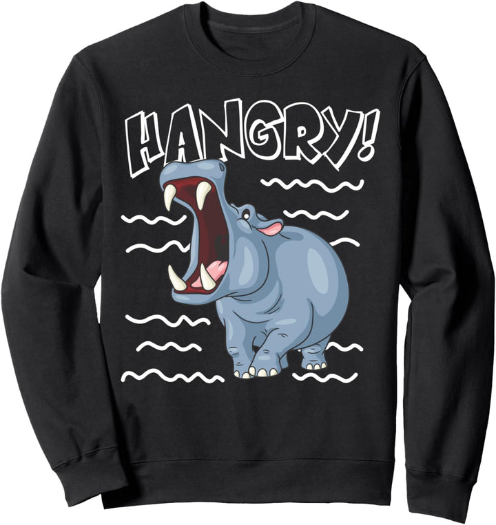 Lustiges Nilpferd Hangry Süsses Nilpferdgeschenk Sweatshirt