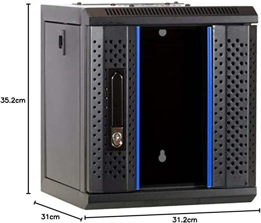 DSIT 6 HE - 10 Zoll Serverschrank - mit Glastür - (BxTxH) 312x310x352mm - Schwarz - für Zuhause und