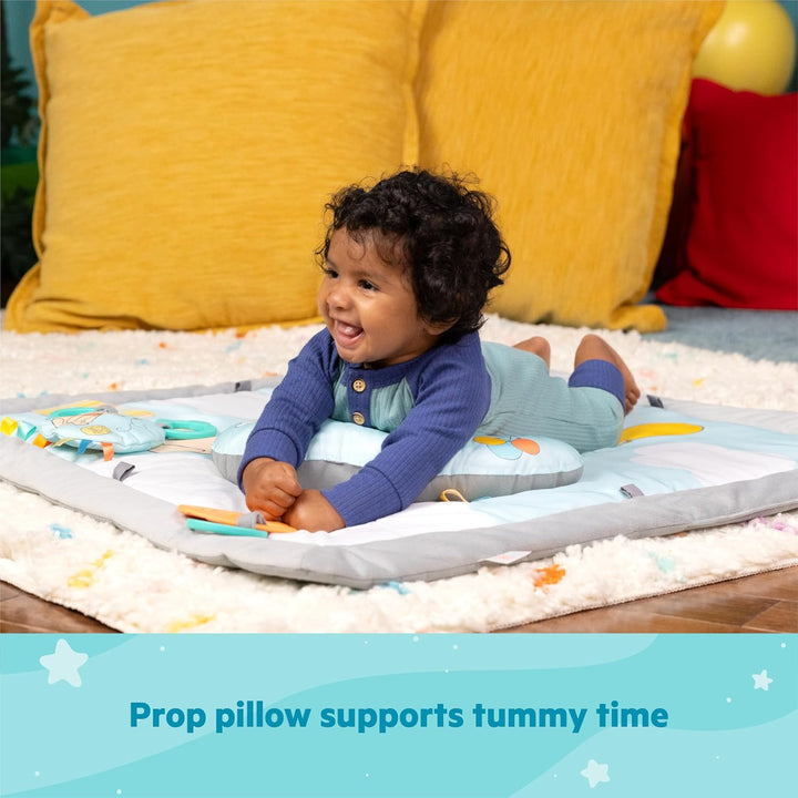 Bright Starts Disney Winnie PUUH Once Upon a Tummy Time Baby Aktivitätenmatte mit Spielzeugstange au