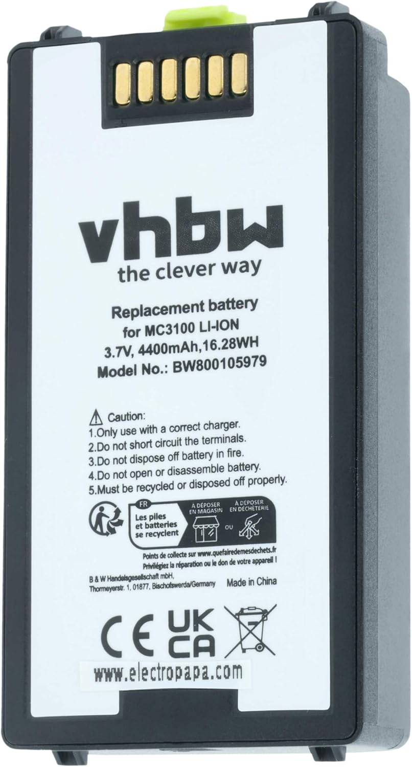 vhbw Akku kompatibel mit Symbol MC3190, MC3100, MC3190G, MC3190-G13H02E0, MC3190-GL4H04E0A Barcodesc