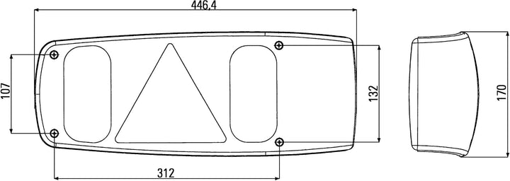 HELLA Rückleuchte - Caraluna I - Glühlampe - 12V - Einbau/geschraubt - nicht SAE/ECE - Lichtscheiben