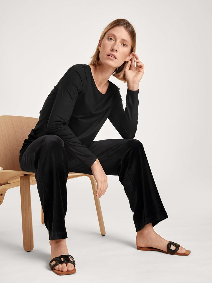 CALIDA Favourites Shirt, 3/4-Arm Damen 36-38 Schwarz, 36-38 Schwarz