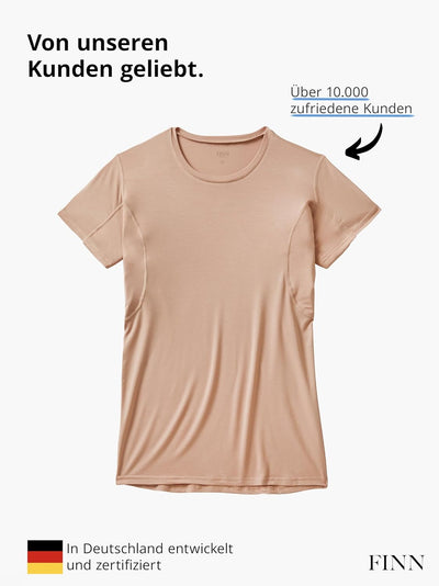 FINN Anti-Schweiss Shirt Herren mit Rundhals und integrierten Achselpads gegen Starkes Schwitzen - A