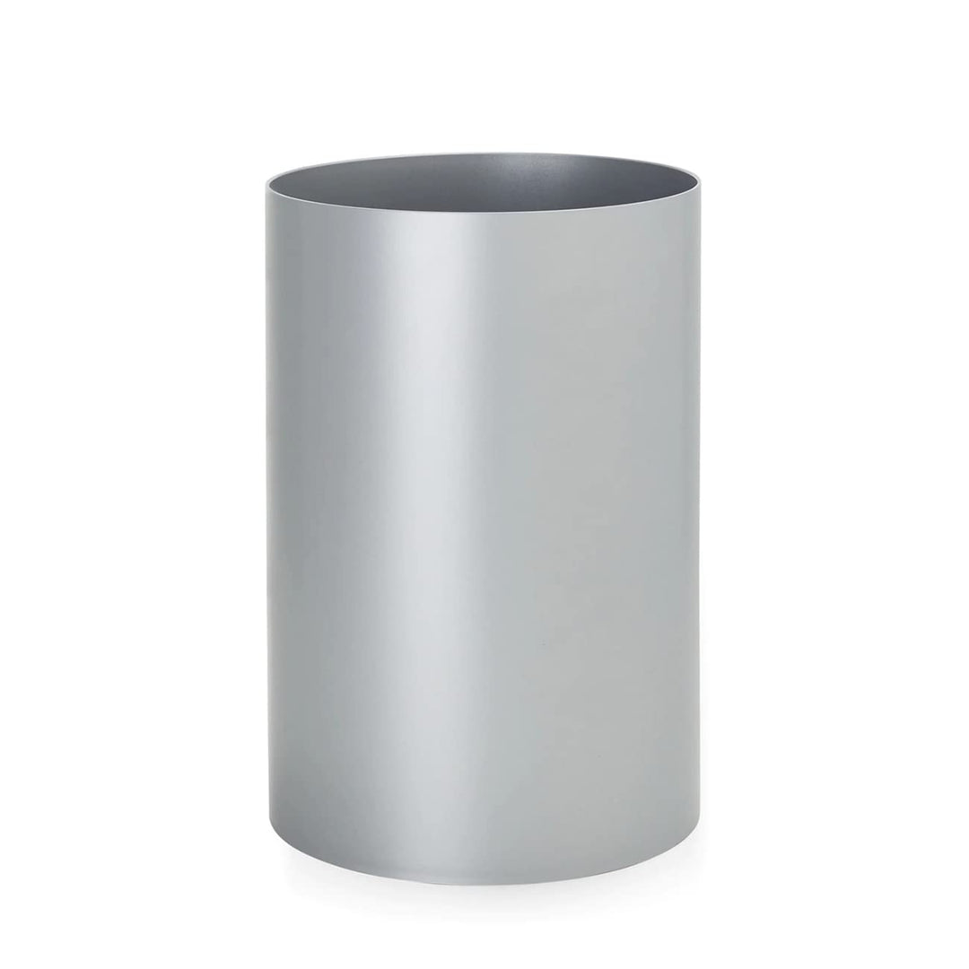 Kartell Papierkorb, Plastik, Silber, 25 x 25 x 38 cm Silver, Silver