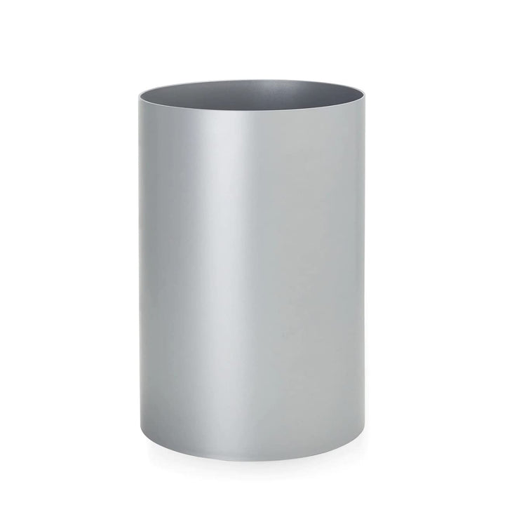 Kartell Papierkorb, Plastik, Silber, 25 x 25 x 38 cm Silver, Silver