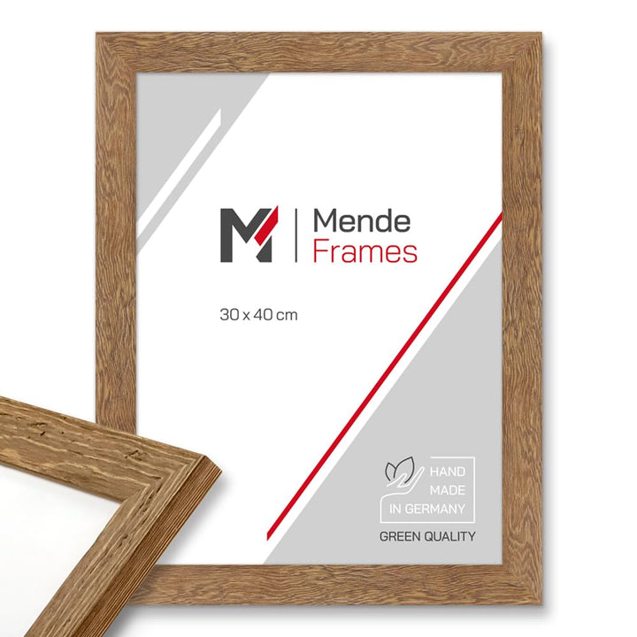 Mende Frames Bilderrahmen Strandhaus Stil 40x50cm I Farbe: Eiche-Optik I Fotorahmen I rustikaler Bil