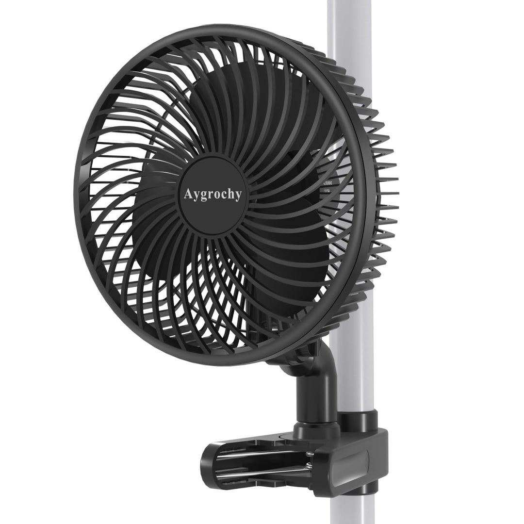 Aygrochy 10W Grow Ventilator mit Clip, EC-Motoren Grow lüfter mit 10-Geschwindigkeiten, IP-44 Schutz