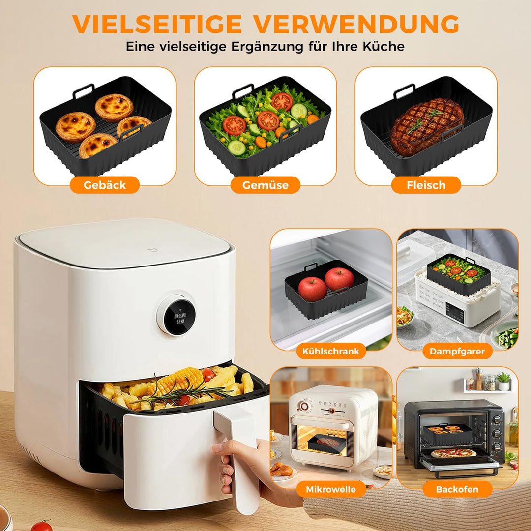 17PCS Zubehör Heissluftfritteuse für Ninja Foodi AF400EU AF300EU AF500EU, 7.6L-9.5L und meisten Dual