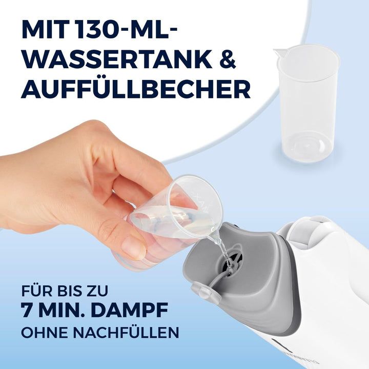 CLEANmaxx 2in1 Dampfbürste 1200 Watt | Dampfglätter faltbar und tragbar | Kompakt Steamer mit einer