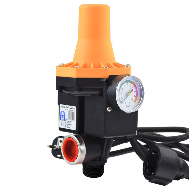 Agora-Tec® Durchflusswächter AT-DWv-4, Pumpensteuerung für Kreisel-, Tauch- und Tiefbrunnenpumpen id