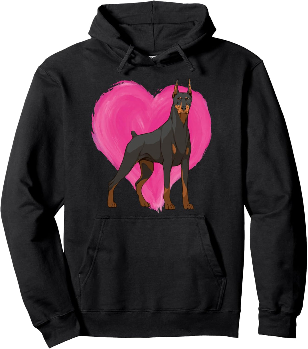 Dobermann Herz Design Hund Liebe Love Dobermänner Pullover Hoodie
