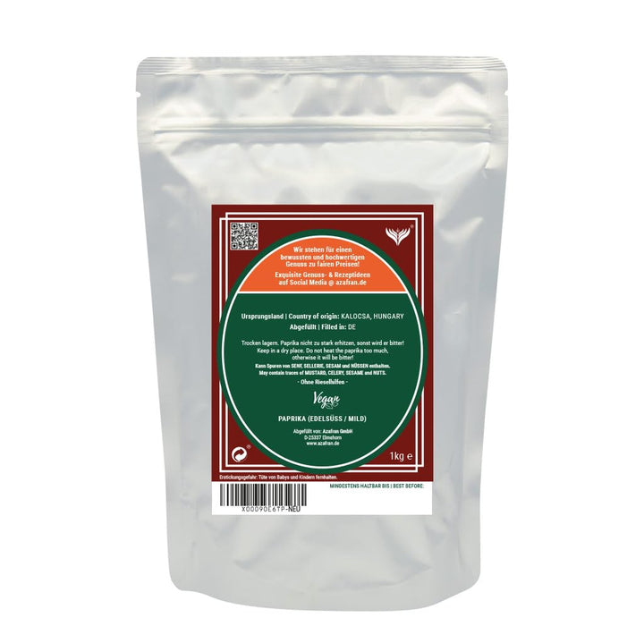 Azafran Paprika Paprikapulver (delikatess/edelsüss) aus Ungarn 1kg 1 kg (1er Pack), 1 kg (1er Pack)