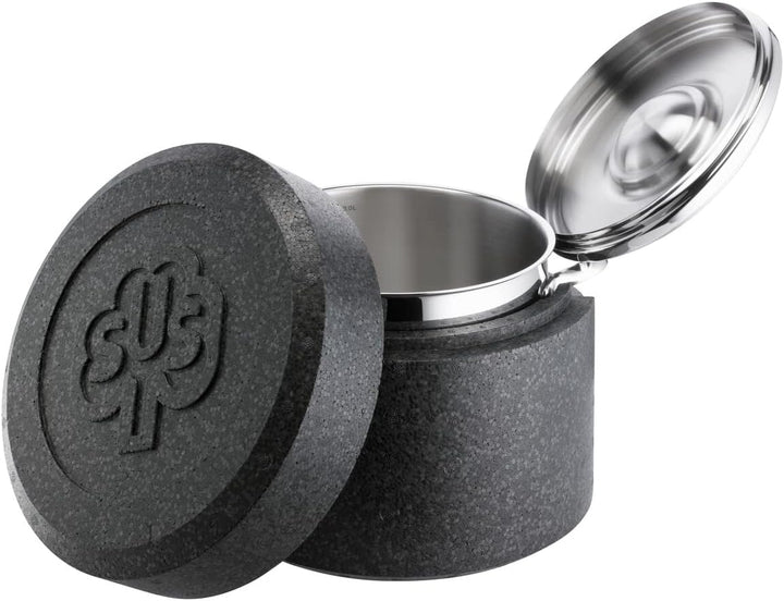 Schulte-Ufer Romana i Thermotopf, Thermobox, Topf, Schmortopf, Gartopf, Edelstahl 18/10, 18 cm Durch