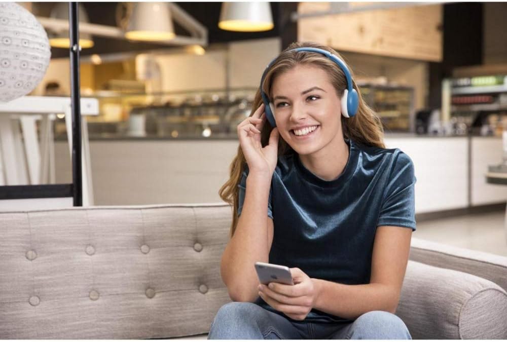 JVC HA-S20BT-A-E Bluetooth On-Ear Kopfhörer mit 3-Tasten-Bedienung Schwarz blau, blau