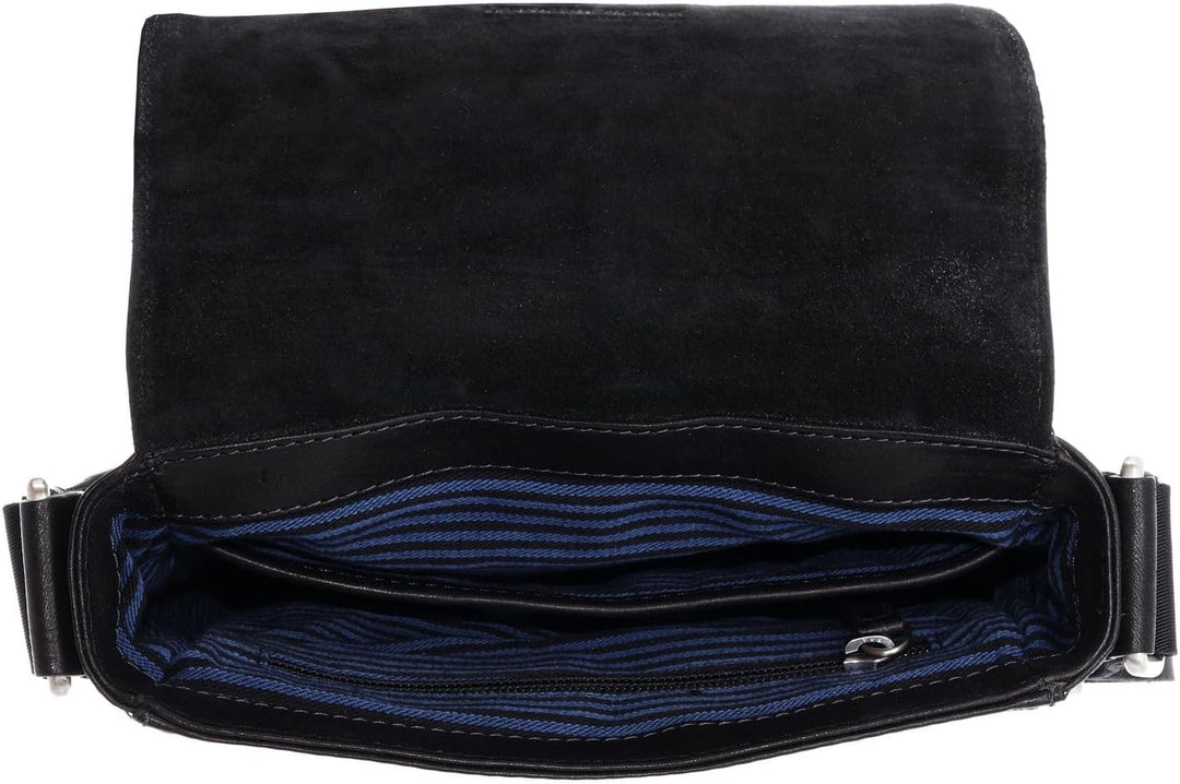 Leonhard Heyden Bergamo S Umhängetasche Leder 20 cm Schwarz, Schwarz