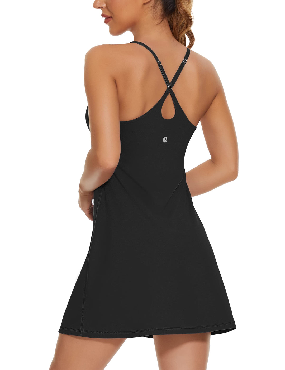 Desol Damen-Tenniskleid, Golf-Trainingskleid mit integrierten BH- und Shorts-Taschen, sportliche Tra