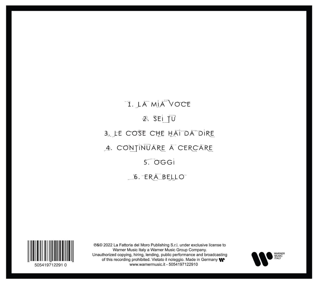 La Mia Voce, Audio-CD