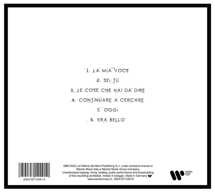 La Mia Voce, Audio-CD