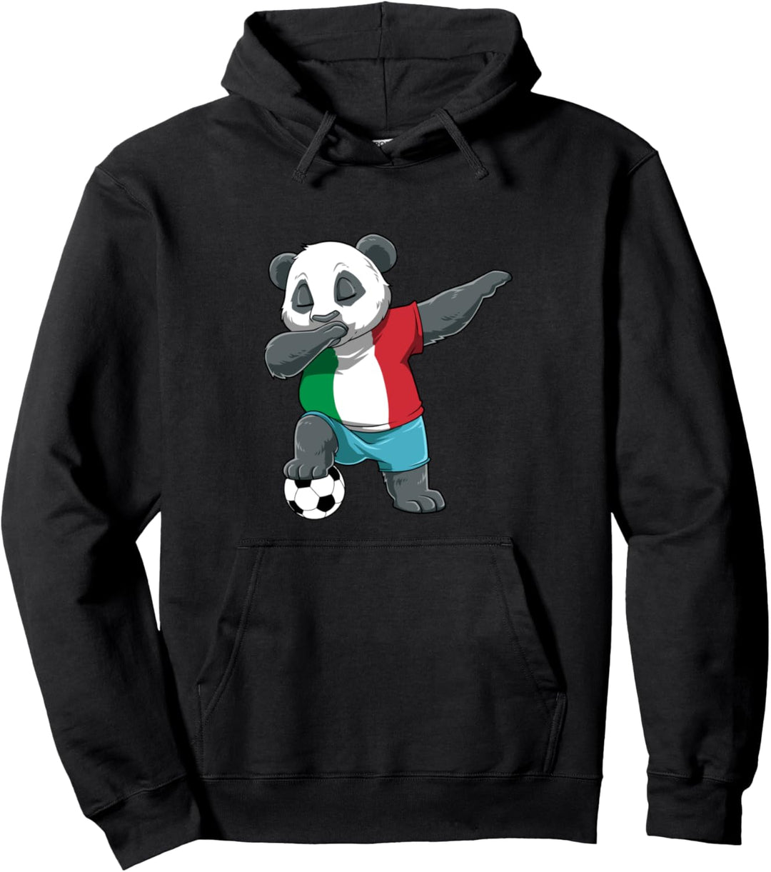 Tupfen Fussball Panda Italien Pullover Hoodie