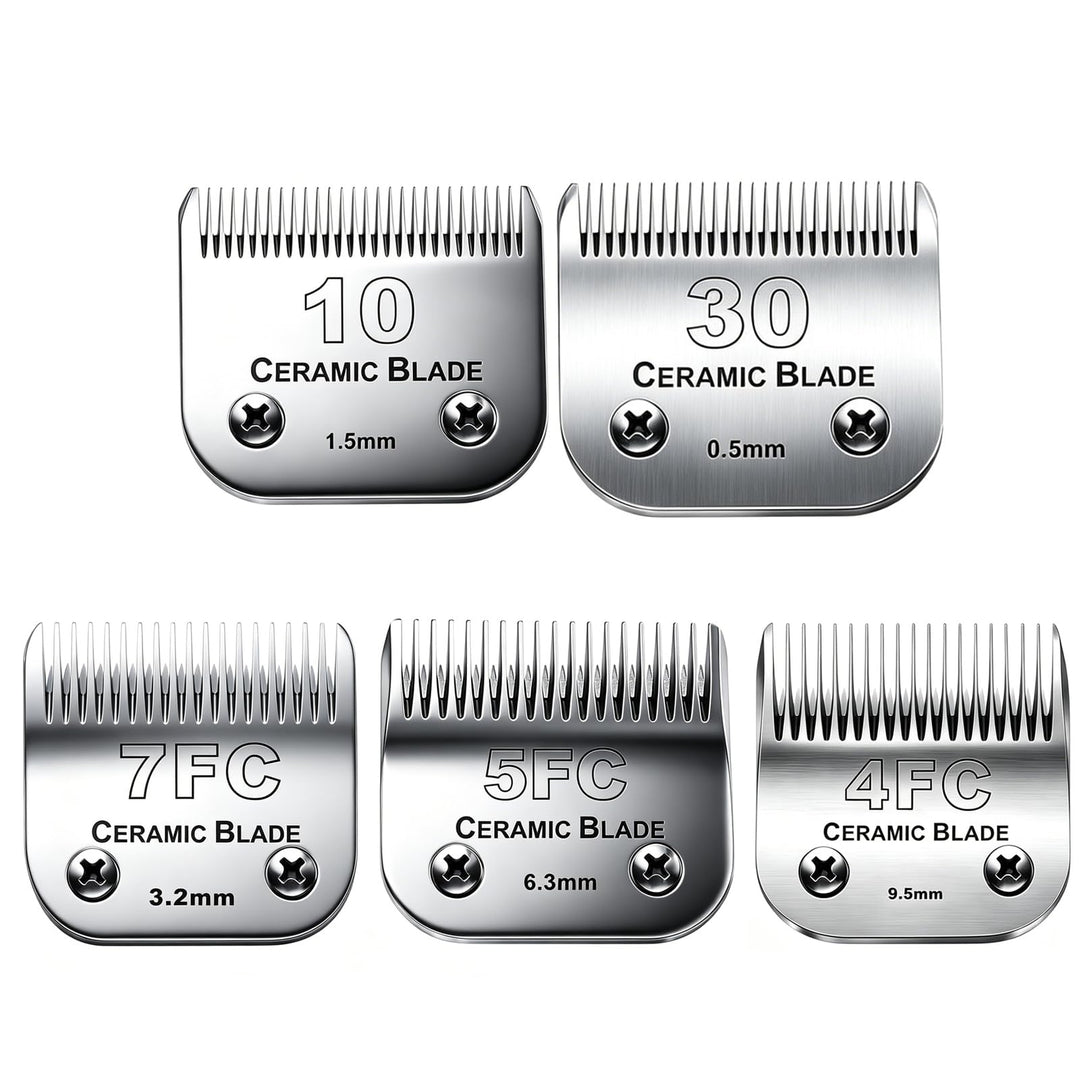 Cosyonall 5pcs Ersatzklinge für Hundepflege, kompatibel mit Andis-Schermaschinen, Karbonstahl, abneh