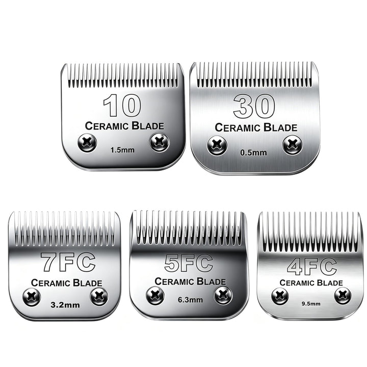 Cosyonall 5pcs Ersatzklinge für Hundepflege, kompatibel mit Andis-Schermaschinen, Karbonstahl, abneh