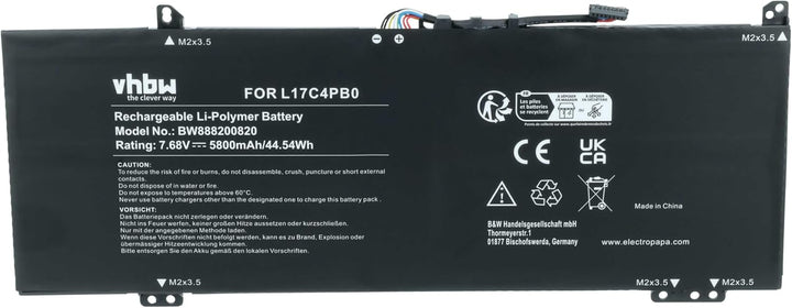 vhbw Akku kompatibel mit Lenovo IdeaPad 530s-14IKB, 530S-15IKB, 530S-15IKB (81EV) Notebook (5800mAh,