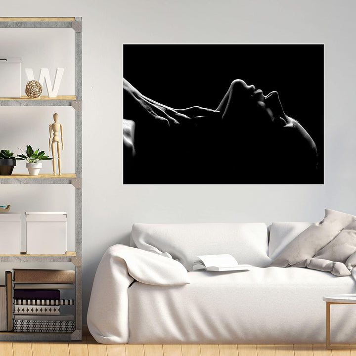 wandmotiv24 Poster als Wanddeko, Grösse 100x70cm, sinnliches Foto, Gesicht, Körper, Frau, Model, Sex