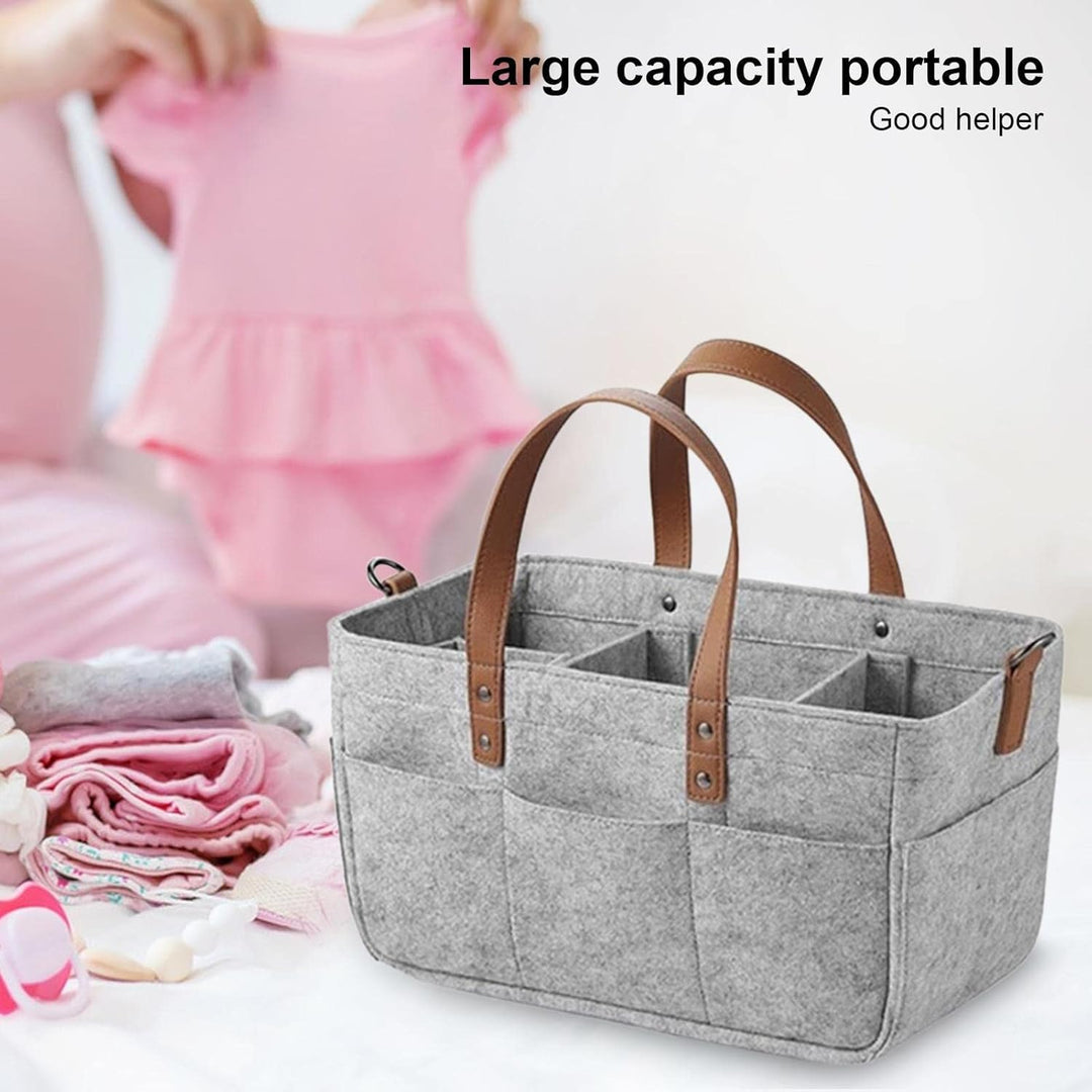 Fukamou Baby Windel Caddy, Tragbar Windeln Korb Organizer Mit Trennwänden, Für Auto, Schlafzimmer, R