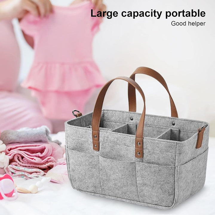 Fukamou Baby Windel Caddy, Tragbar Windeln Korb Organizer Mit Trennwänden, Für Auto, Schlafzimmer, R