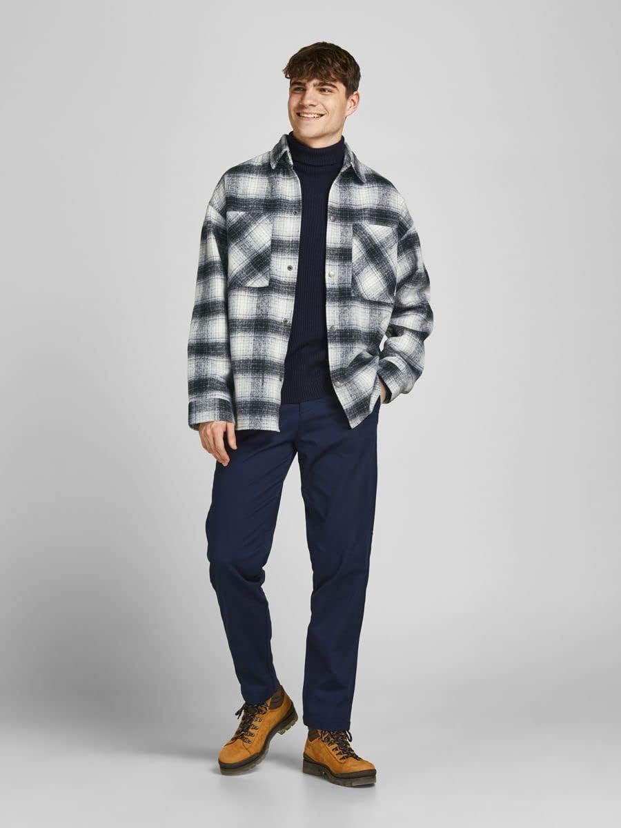 JACK & JONES Male Hemdjacke Regular Fit Hemdjacke XL Grey Melange, XL Grey Melange